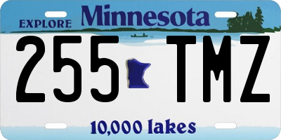 MN license plate 255TMZ