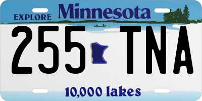 MN license plate 255TNA