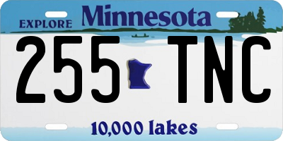 MN license plate 255TNC