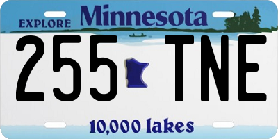 MN license plate 255TNE