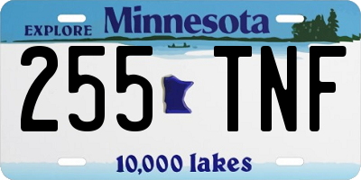 MN license plate 255TNF