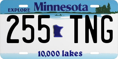 MN license plate 255TNG