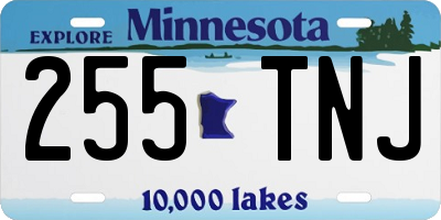 MN license plate 255TNJ