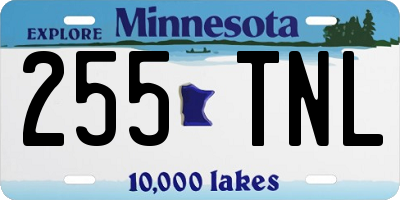 MN license plate 255TNL
