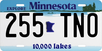MN license plate 255TNO