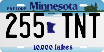 MN license plate 255TNT