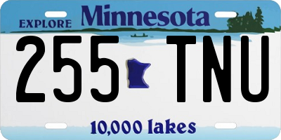 MN license plate 255TNU