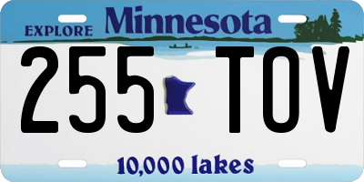 MN license plate 255TOV