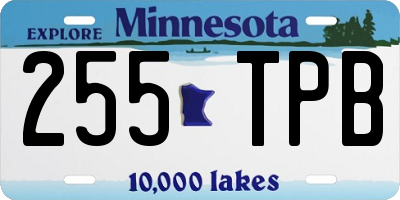 MN license plate 255TPB