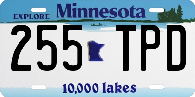 MN license plate 255TPD