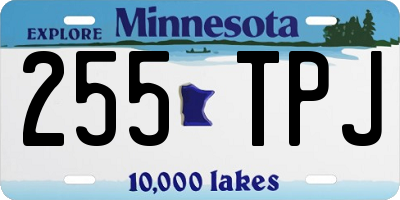 MN license plate 255TPJ