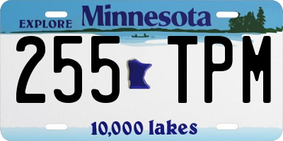 MN license plate 255TPM