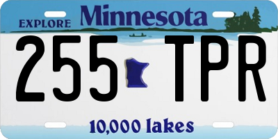 MN license plate 255TPR