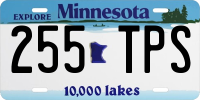 MN license plate 255TPS