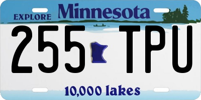 MN license plate 255TPU