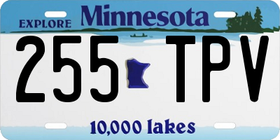 MN license plate 255TPV