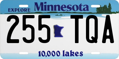 MN license plate 255TQA