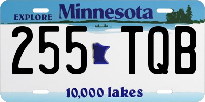 MN license plate 255TQB