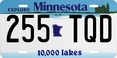 MN license plate 255TQD