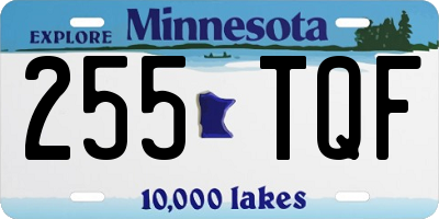 MN license plate 255TQF