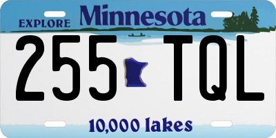 MN license plate 255TQL