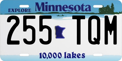 MN license plate 255TQM