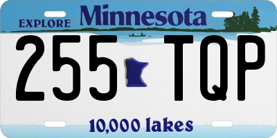 MN license plate 255TQP