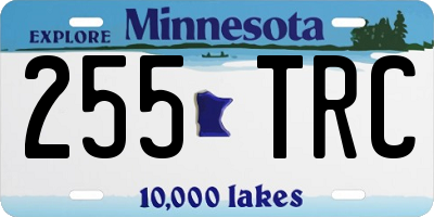 MN license plate 255TRC