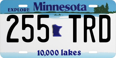 MN license plate 255TRD