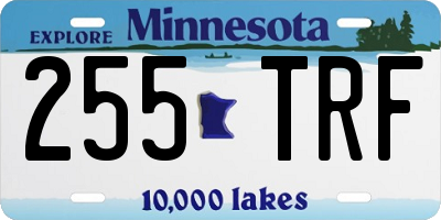 MN license plate 255TRF
