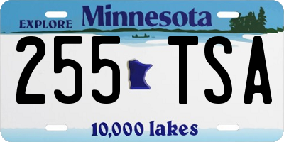 MN license plate 255TSA