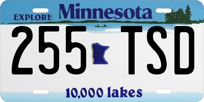 MN license plate 255TSD
