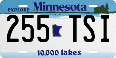 MN license plate 255TSI