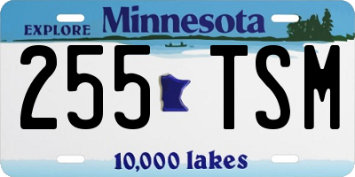 MN license plate 255TSM