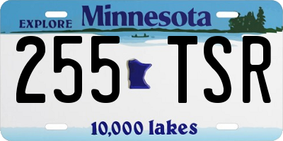 MN license plate 255TSR