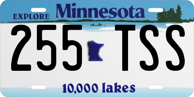 MN license plate 255TSS