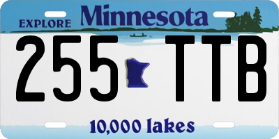 MN license plate 255TTB
