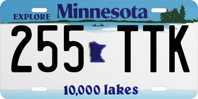 MN license plate 255TTK