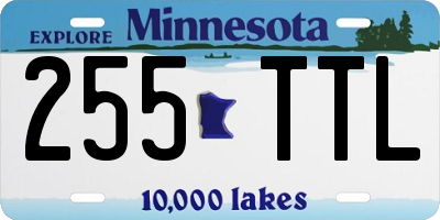 MN license plate 255TTL