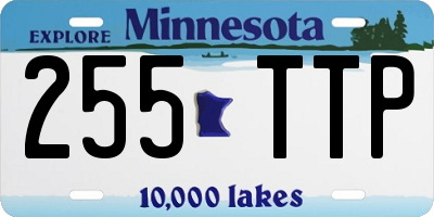 MN license plate 255TTP