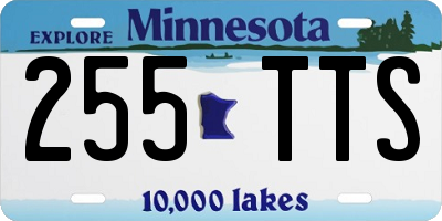 MN license plate 255TTS