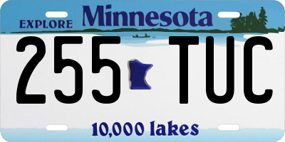 MN license plate 255TUC