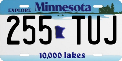 MN license plate 255TUJ
