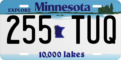 MN license plate 255TUQ