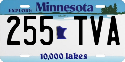 MN license plate 255TVA