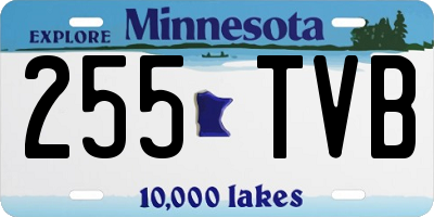 MN license plate 255TVB