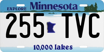 MN license plate 255TVC