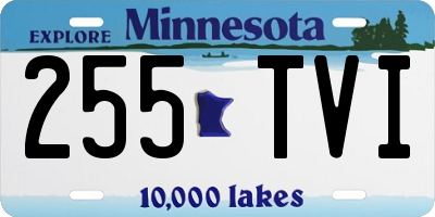 MN license plate 255TVI