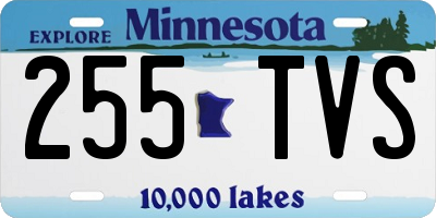 MN license plate 255TVS