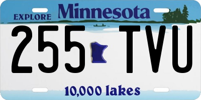 MN license plate 255TVU